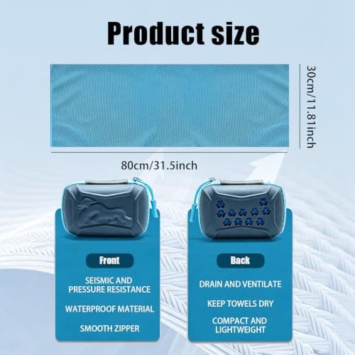 Cooling Towel 2 Pack Instant Cooling Microfibre Sports Towel Quick Dry — view 4