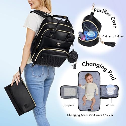 Dikaslon Baby Changing Bags Backpack, Large Baby Bag, 19 Pockets, Outdoors — view 2