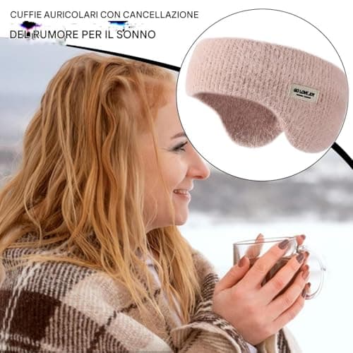 Noise Cancelling Headphones for Sleep - Comfortable Noise Cancelling Headphones for Sleep, Warmer Waterproof Winter Thermal Bands Adjustable for Sleeping Gigs Snoring Men Adults Women | Earmuffs, 3 — view 2