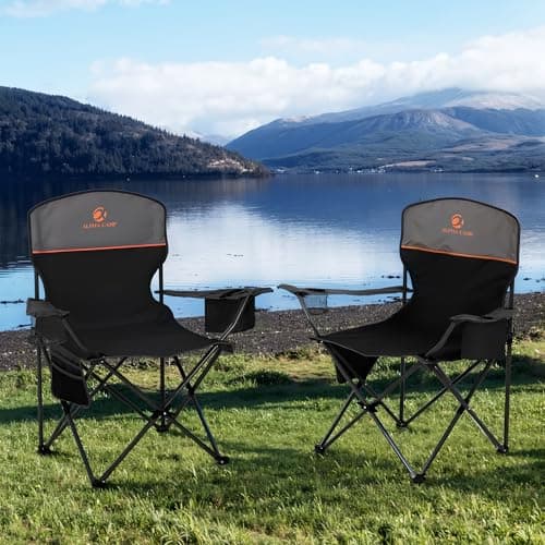 ALPHA CAMP Set of 2 Folding Camping Chairs Lightweight Picnic Chair — view 2