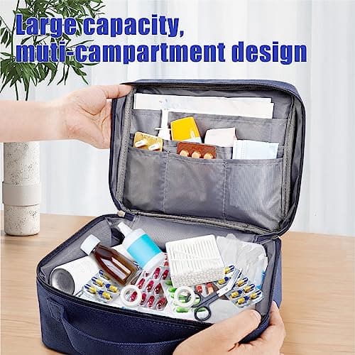 Romon 2 Pieces Travel First Aid Bag, Waterproof Empty First Aid Kit, High Capacity Portable Sports Medical Bag, Empty Medical Kit for Travel Office Home Outdoor — view 2
