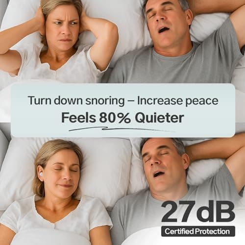 Soundbloc Earplugs™ - Ear Plugs for Sleep - Comfortable Custom Fit Noise Cancelling Reusable Soft Silicone, 27dB Sound Reduction - Swimming, Travel, Focus, Work. (Air, Small - Medium) — view 4