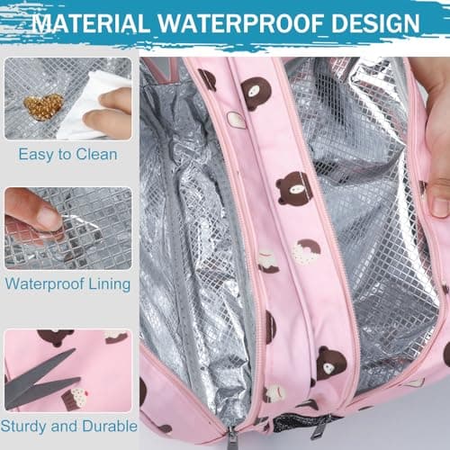 wordmouk Toiletry Bag Wet and Dry Separation Double-Layer Large Cosmetic Bag Travel Makeup Bag Water-Resistant Hanging Toiletry Wash Bags Toiletries Organizer Toilet Bags for Swimming Gym Trip — view 5