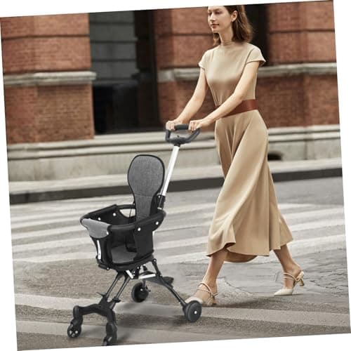 Baby Stroller Lightweight Foldable for Airplane Travel Black — view 6