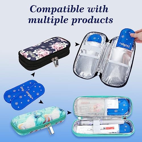 SUNMON Insulin Ice Pack - Reusable Ice Packs, TSA Approved Ice Packs for Insulin Cooler Travel Case (Nylon, Blue) — view 4
