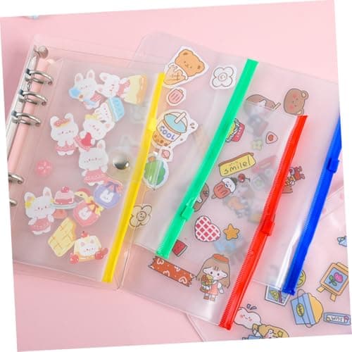 SEWACC 12pcs Portable Reusable Zipper Pouches File Folder Bags for Document Storage Cards Bills Holders for Luggage Packing Organizer — view 5