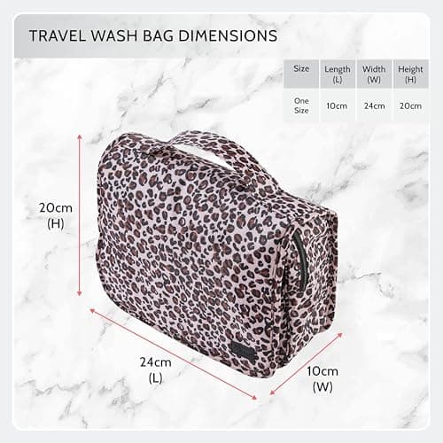 Periea 'Amelia' Travel Wash Bag - Travel Hanging Toiletry, Wash Bag, Bathroom Gym Toiletries for Men, Makeup Cosmetic Organiser for Women - Tropical Navy — view 6