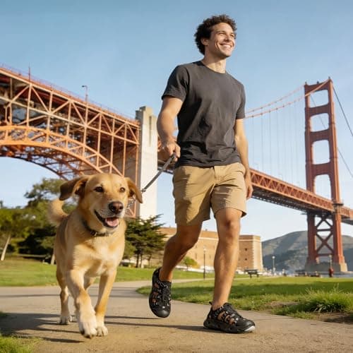 NORTIV 8 Water Shoes Hiking Sandals for Men,Black,M13/L14.5 — view 2