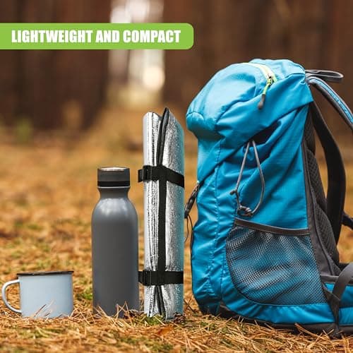 GEEZY Foil Camping Mat with Foam – Lightweight, Foldable & Portable Thermal Sleeping Pad with Buckles – Aluminium Camping Roll Mat for Trekking, Hiking, Picnics & Beach Trips — view 5