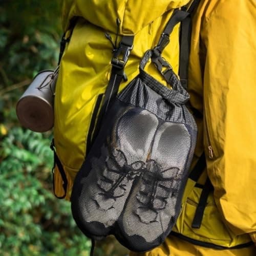 Glomc Mesh Shoe Storage Bag For Hiking, Camping & Backpacking — view 3