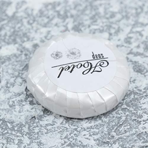 Healifty Mini Disposable Soap Bar Small Hotel Round Shape Soap Disposable Toiletries 150PCS/Set (White) — view 3