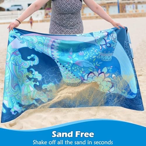 Bingobang 2 Pack Microfiber Beach Towels for Adults Extra Large 180×90 cm — view 4