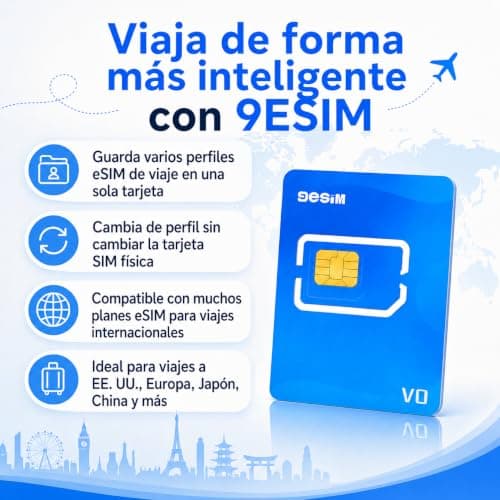 9eSIM V0 eSIM Card for Unlocked Android, 480KB Storage - SIM to eSIM Adapter, 15 Profiles, Offline STK Menu, Unlimited Downloads, Pre-Cut Nano/Micro/Standard, Global Travel USA/Europe/Japan/China — view 5