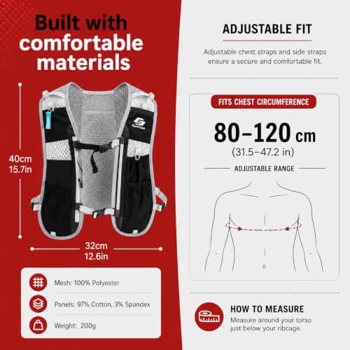 GymCope Hydration Running Vest with Bottle or Bladder Options — view 5