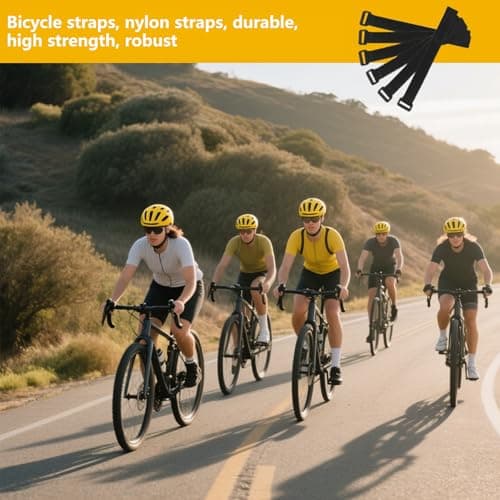 6PCS Straps 20x500mm, Reusable Nylon Cable Ties for Bike & Luggage — view 5