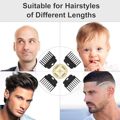 Hair Clippers Men Professional Beard Trimmer, T-Blade Precision Outliner — view 5