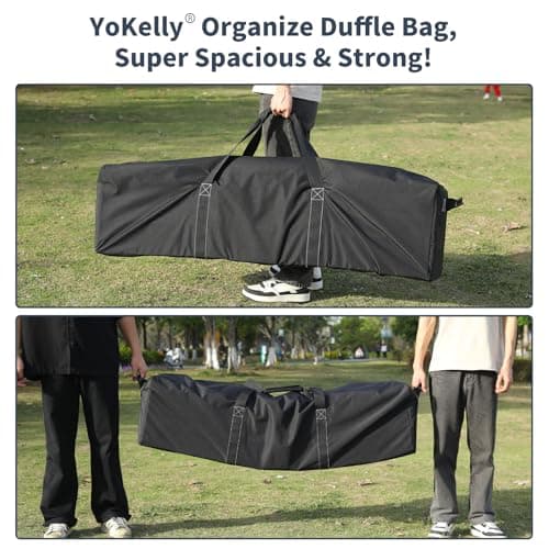 180L Large Duffle Bag for Travel Camping - 52 Inch Large Holdall Duffel Bag, Sport Equipment Storage Bag with 2 Sides Handles 132x36x36cm-Black — view 4