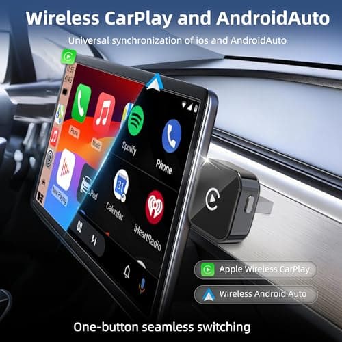 Wireless CarPlay & Android Auto Adapter 2026 Upgrade Instant 2-Phone Switch, 2-in-1 Plug & Play OTA Dongle for iPhone & Android, BT 5.3 & Dual WiFi 6, Car GPS Navigation — view 4