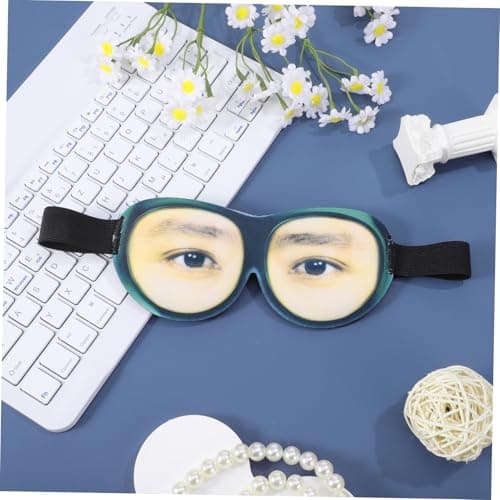3D Funny Sleep Mask Black Polyester Breathable Eye Shade — view 6