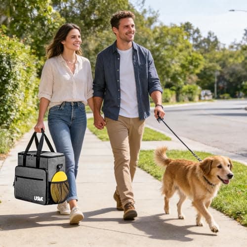 Dog Travel Bag, Includes 2 Food Containers, 2 Foldable Bowls, 1 Feeding Mat — view 2