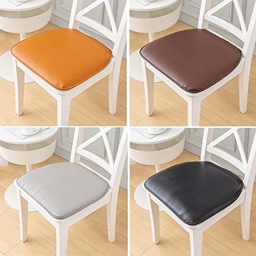 Dining Chair Cushion Pad, 1/2/4 Pack, Faux Leather U-Shaped Non-Slip Seat Cushion, Kitchen/Dining Chair Pillow, 43 x 40 cm, Black - Comfort & Style Upgrade. — view 2