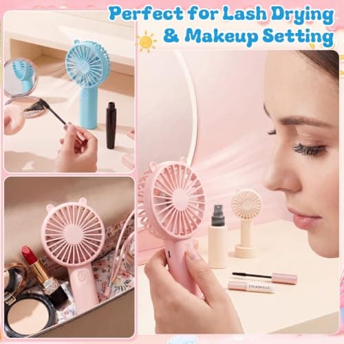 Weewooday 2 Pack Mini Handheld Portable Fan, USB Rechargeable — view 6