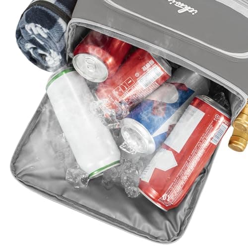 30L 40-Can Cooler Picnic Backpack Cool Bag, Portable Soft Food Cooler Box — view 2