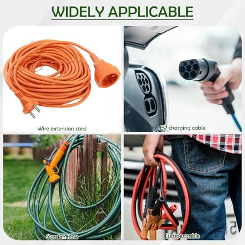 Solvio 2 Pack EV Charging Cable Bag (40x13cm & 37x10cm), Waterproof Oxford Portable Storage Bag for Electric Car Leads, Caravan, Campervan, Hose Pipe, Cables, Car Accessories & Garden Tools — view 3