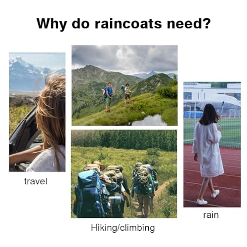 dogmoon Disposable Emergency Rain Ponchos, 5 PCS Waterproof Raincoats Packaged in Keychain Ball with Hook, Disposable Rain Poncho with Hoods for Camping Cycling & Outdoor Activities(5 Color) — view 2