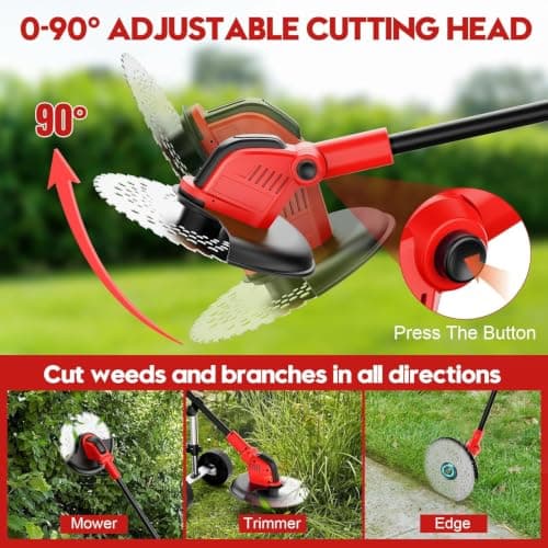 Lacoco Cordless Strimmer 800W Brushless Grass Trimmer 12" Cutting Width — view 6