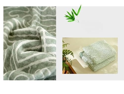 Summer Bamboo Cooling Blanket for Hot Sleepers, All-Season Throw Blanket Breathable Soft Thinnight Cool Blanket for Bed, Sofa, Car, Travel Turquoise Green 150X200 Cm — view 5