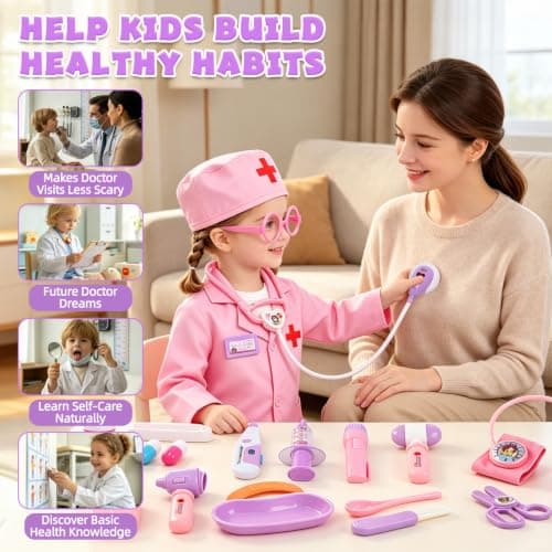 EagleStone Doctor Kit for Kids Pretend Play Medical Set with Light & Sound — view 3