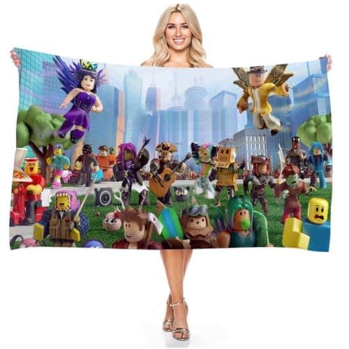 Driflo Roblx Bath Towel, Roblx Beach Towels, 29.5 * 59in Bath Towel, Super Soft and Durable for Bathroom, Gifts for Fans, Suitable for Sunbathing on the Beach