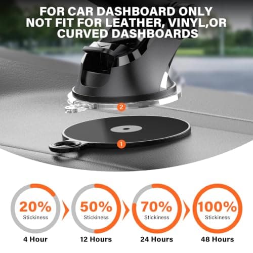 APPS2Car 76MM Dashboard Pad Mounting Disk 3 Pcs — view 5