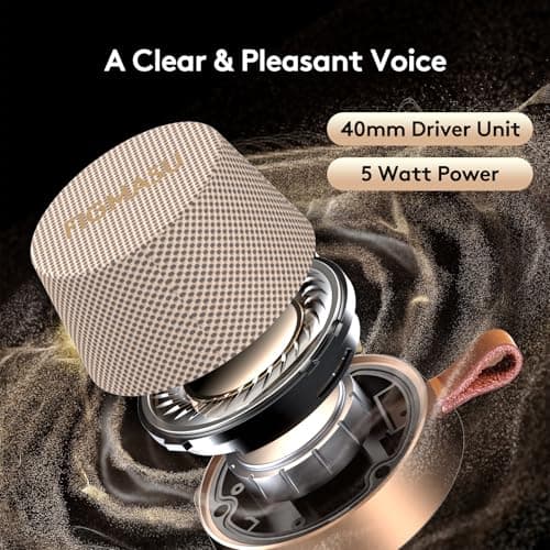 FIGMASU Magnetic Speaker Mini Bluetooth Portable, Phone or Tablet Stand Wireless Speakers Lightweight Small But Loud, Waterproof Speakes for Travel, Bike, Outdoors, Shower, for His/Her Birthday — view 2