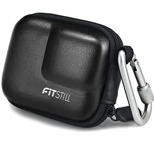 FiTSTILL Black Mini Carrying Bag Case for Go Pro Hero 13/12/11/10/9/8/7/(2018)/6/5 Black,Hard Shell Travel Storage Case for DJI Osmo Action 2,AKASO,Campark,YI Action Camera and More