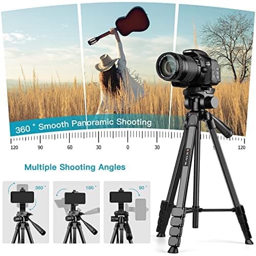 Victiv Camera Tripod for Canon Nikon Sony 172cm, Lightweight & Portable — view 5