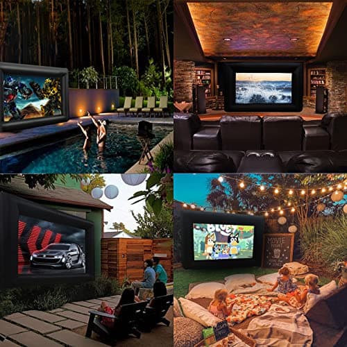 Xmaybang 18ft Inflatable Movie Projector Screen, Outdoor Projector Screen, Front/Rear Projection, Including Blower, Pedestal, Straps and Storage Bag — view 5
