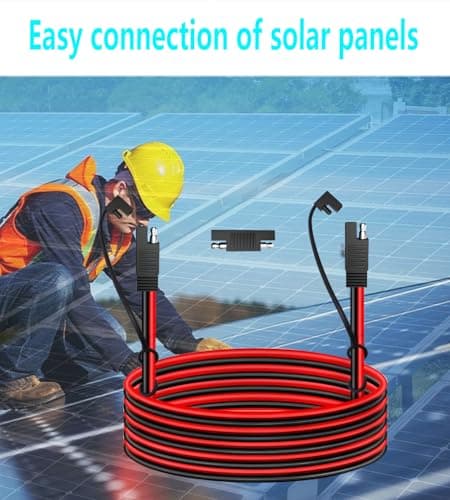 LANMINGLEL 18AWG SAE Extension Cable With Quick Connector Disconnect Plug Wire and Polarity Reverse Adapter for Solar Panel, Automotive, RV, Motorcycle, Cars, Tractor - 6.56FT — view 4