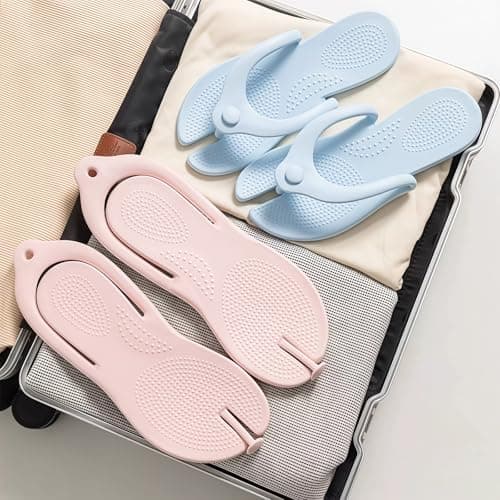 Bronvaulta Foldable Slippers, Water Friendly Design, Lightweight, Black M — view 4