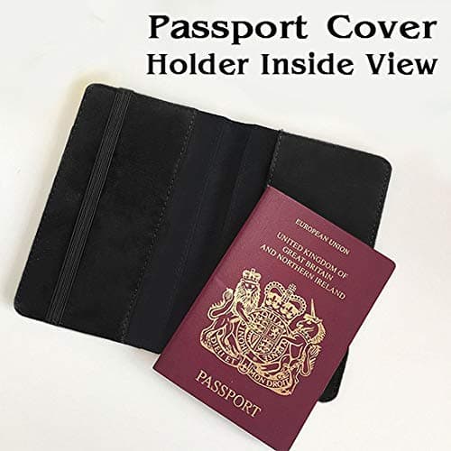 Personalised with Your own Text/Image/Any Name Themed PU Leather Travel Wallet Case Organiser for Passport, Passport Holder, Lifetime of Adventures Cover, Light Weight Book Style Case — view 2