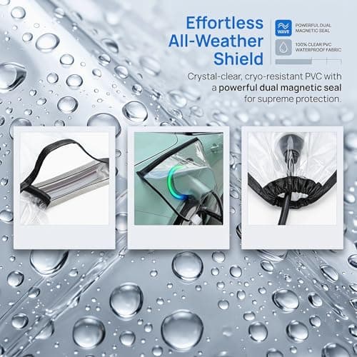 Wihozte 2PCS EV Charger Port Cover, Waterproof Outdoor Car Charger Cover, Dual magnetic stripe design Universal Car Charging Port Rain and Rain Protection for Electric Vehicle — view 5