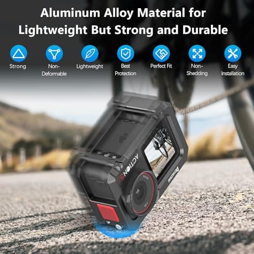AMAZEAR Metal Cage for DJI Osmo Action 3/4/5 Pro Accessories, Black — view 4