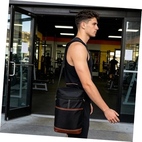 INOOMP Wine Bag Thermal Insulated Wine Tote 750ml Bottles Black Waterproof Oxford Cloth Peva Aluminum Cotton for Road Trips Summer Parties — view 6