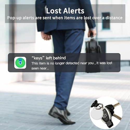 RSH Air Tracker Tag Bluetooth Item Finder, Compatible with Apple Find My APP (iOS Only) Replaceable Battery, IP67 Waterproof, for Keys, Wallets, Bags & Luggage — view 6