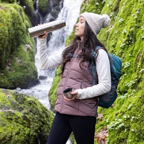 Trail Bullet Vacuum Flask, Camping & Travel, 1000ml, Silver — view 6