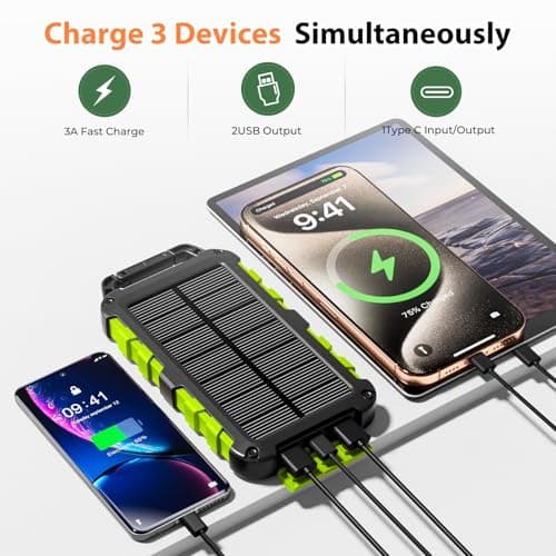 WOWMVP Solar Power Bank 26800mAh 22.5W Fast Charging Portable Charger — view 2