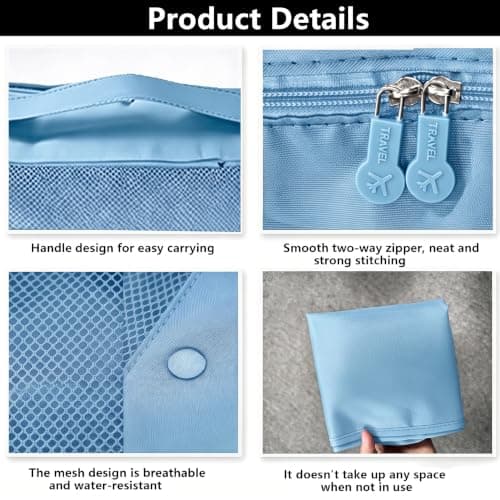 6 PCS Large Packing Cubes, Lightweight Luggage Packing Organizers Cubes — view 3