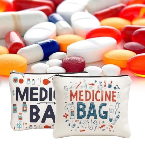 Travel Medicine Bag 2-Pack - Waterproof Medication Organizer Pouch for Pills, Portable Medical Storage for Travel Essentials, Toiletry & Pill Case — view 6