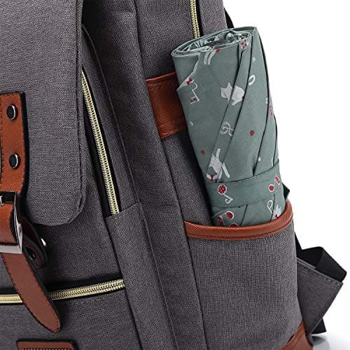 FreeMaster Vintage Unisex Casual School Bag Travel Laptop Backpack Rucksack Daypack Tablet Bags (Purple) — view 4
